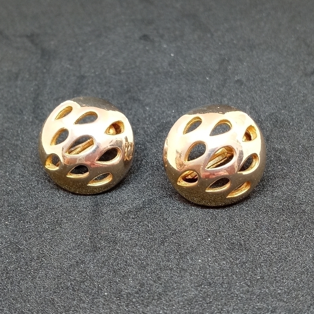 Vintage goldette costume jewelry earrings screw back gold tone